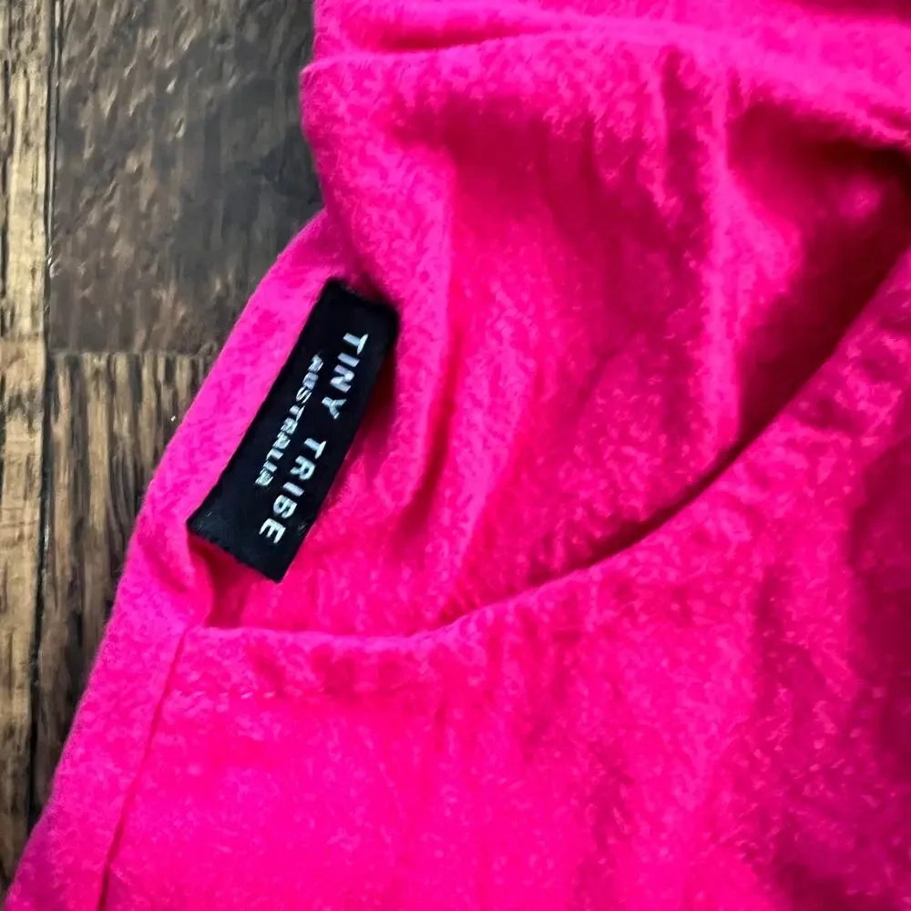 Tiny tribe bright pink pocket elastic waist toddler girl summer shorts 3T